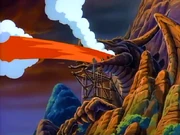 Gusto's dragon "erupting"