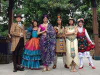 James Mystic and the cast of the Freight Depot show