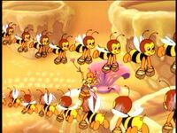 Buzz-Buzz the Bee and Spike the Bee as the Queen Bee's bees