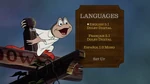 Languages menu