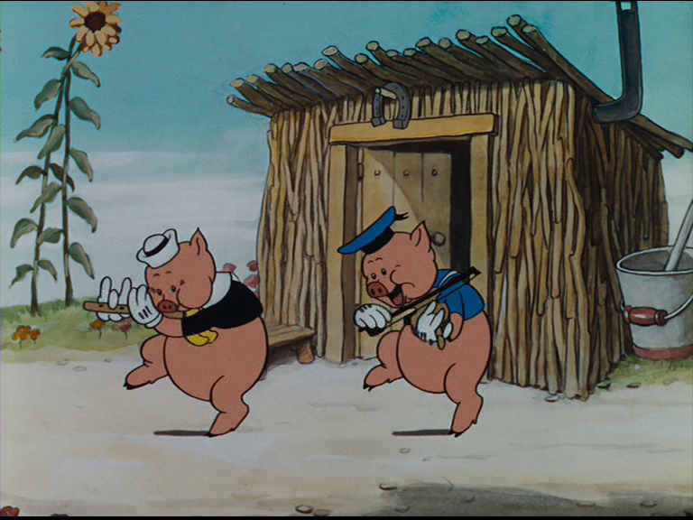 The three little pigs. Три поросенка 1933. Накаченные три поросенка.