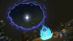 Anne kicking  into orbit.