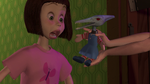 Scared of seeing her doll's decapitated head replaced with a pterodactyl's.