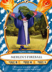 Merlin's Sorcerers of the Magic Kingdom spell card, titled "Merlin's Fireball."