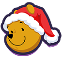 Pooh in a santa hat