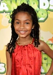 Yara Shahidi attending the 2009 Nickelodeon Kids' Choice Awards.