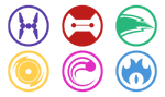 Symbols that represent each member