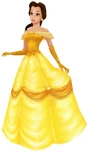 Bella con su vestido en Kingdom Hearts.