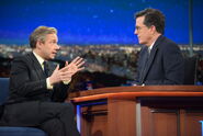 Martin Freeman visiting The Late Show with Stephen Colbert in December 2016.