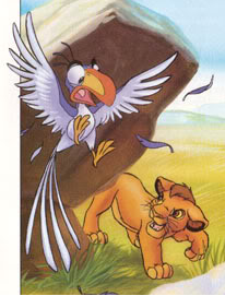 Zazu babysits Kopa.
