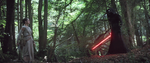 Kylo Ren meets Rey in the forest of Takodana.