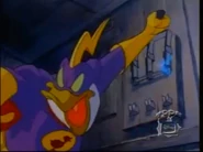 Loudmouth operates the crushing machine.