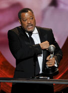 Laurence Fishburne speaks onstage during the 2012 NAACP Image Awards.