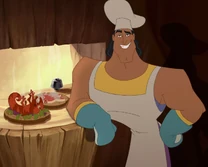Kronk como cocinero.