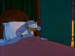 Scrooge full of despair and regret.