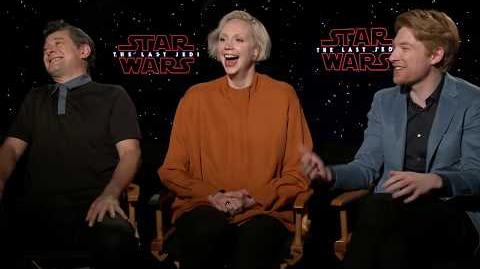 Star Wars The Last Jedi Gwendoline Christie & Domhnall Gleeson Interview