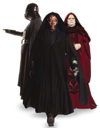 Darth Vader, Darth Maul and Darth Sidious; infamous practitioners of the Dark side of the Force