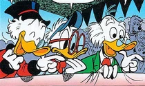 Gideon with his brother Scrooge and Ludwig Von Drake.