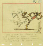 Goofy does the hurdle race storyboard.