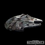 Millennium Falcon in Star Wars Battlefront II.