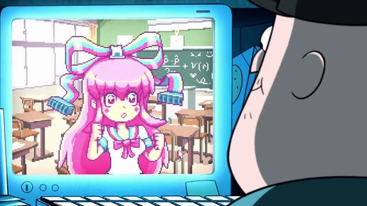 Sooswatchinganimeonhiscomputer