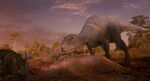 Aladar's Mother shoos the Parasaurolophus away