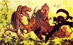 Hallet dinosaur painting