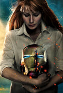 Arte promocional de Pepper Potts para o filme Homem de Ferro 3.