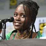 Lupita Nyong'o speaks at the 2017 San Diego Comic Con.
