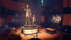 The Andrew Ryan "partners" statue.