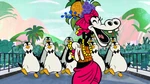The Penguin Waiters' cameo and Clarabelle Cow