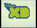 The logo of Disney XD, in pixel.