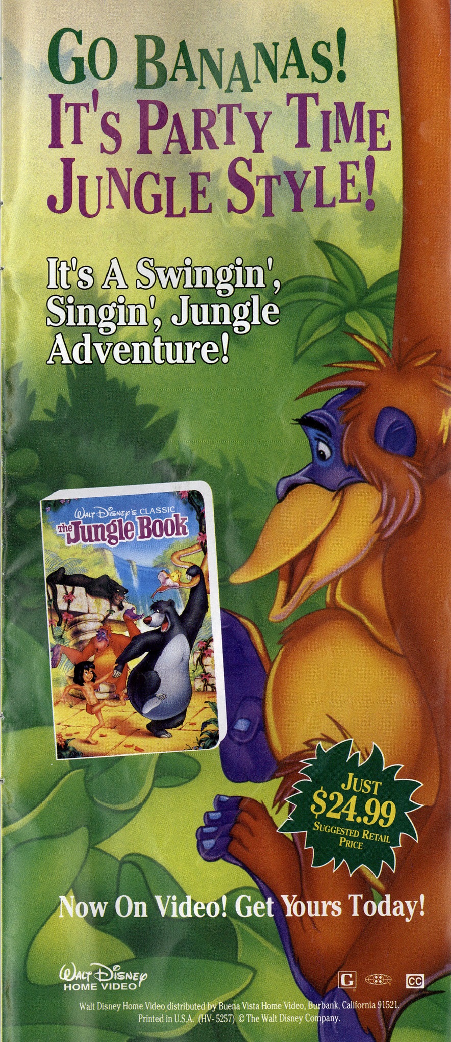 The Jungle Book - Iklan Cetak VHS dari 1991 Disneyland Guide.jpg (1.011 KB)...