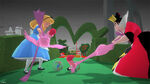 The Queen of Hearts with Alice in Kinect: Disneyland Adventures