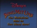 Closing title card to the 1993 German release of "Let's Go to Disneyland Paris" Known as "Eine Musikalische Reise Ins Euro Disney Resort"
