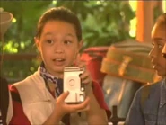 Kalina showing her friends her new camera.