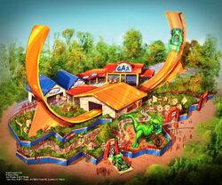 The concept artwork of Rex's Racers