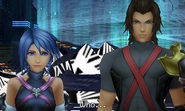 Riku and Kairi being seen as Terra and Aqua by Sora