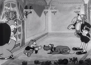 Adelbert's father witnessing his soon playing with Pluto.