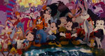 Disney characters along with characters from other studios (from Who Framed Roger Rabbit)