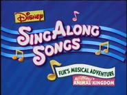 Opening title card to the 1999 VHS release of Flik's Musical Adventure at Disney's Animal Kingdom.