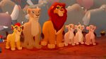 Kion, his family and The Lion Guard watching Makuu and Pua's mashindano