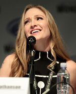 Julie Nathanson speaks at the 2017 WonderCon.