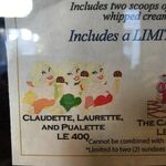 poster from the Ghiradelli Soda Fountain & Chocolate Shop at Disneyland which reveals their names to be Claudette, Laurette, and Pualette