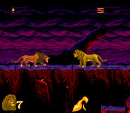 Adult Simba facing Scar in the last level