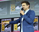 Jeremy Renner speaks at the 2019 San Diego Comic Con.