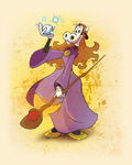 Clarabelle as she appears in Wizards of Mickey.