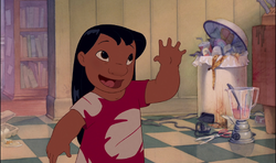 Lilo & Stitch - 'Sometimes five times a day with bricks.'