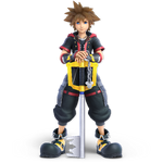 Sora's Kingdom Hearts III design artwork on Super Smash Bros. Ultimate