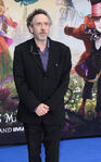 Tim Burton at the premiere of Alice Through the Looking Glass in May 2016.